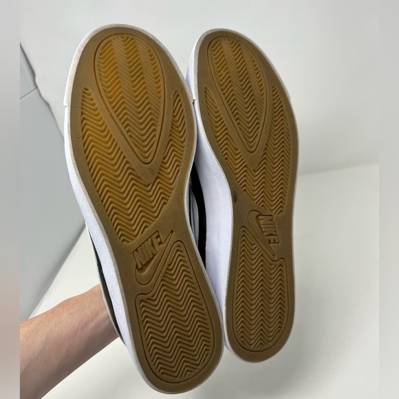 Nike Court Legacy SLP Black + White Leather Sneakers Mens Size 10.5 W/Shoebox - Picture 9 of 14